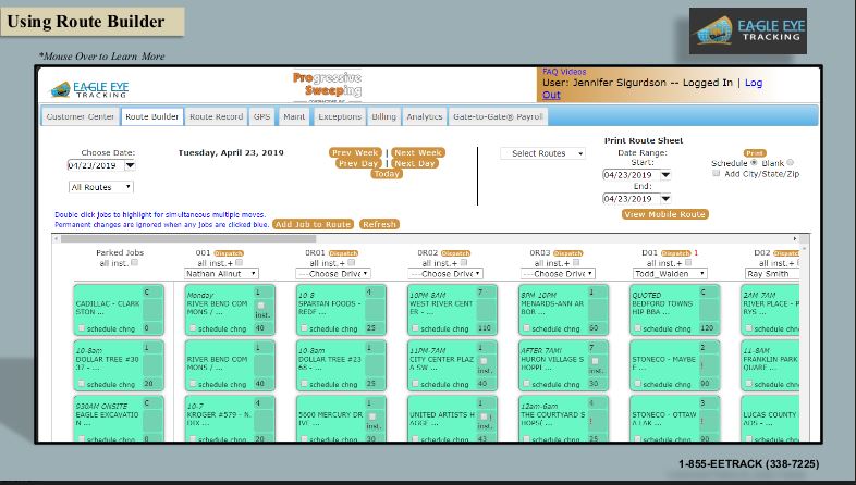 screenshot of Eagle Eye Tracking